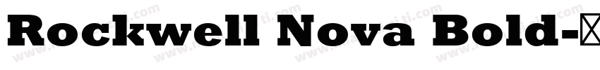 Rockwell Nova Bold字体转换
